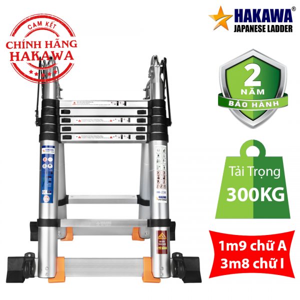 Thang nhôm rút hakawa Hk-238