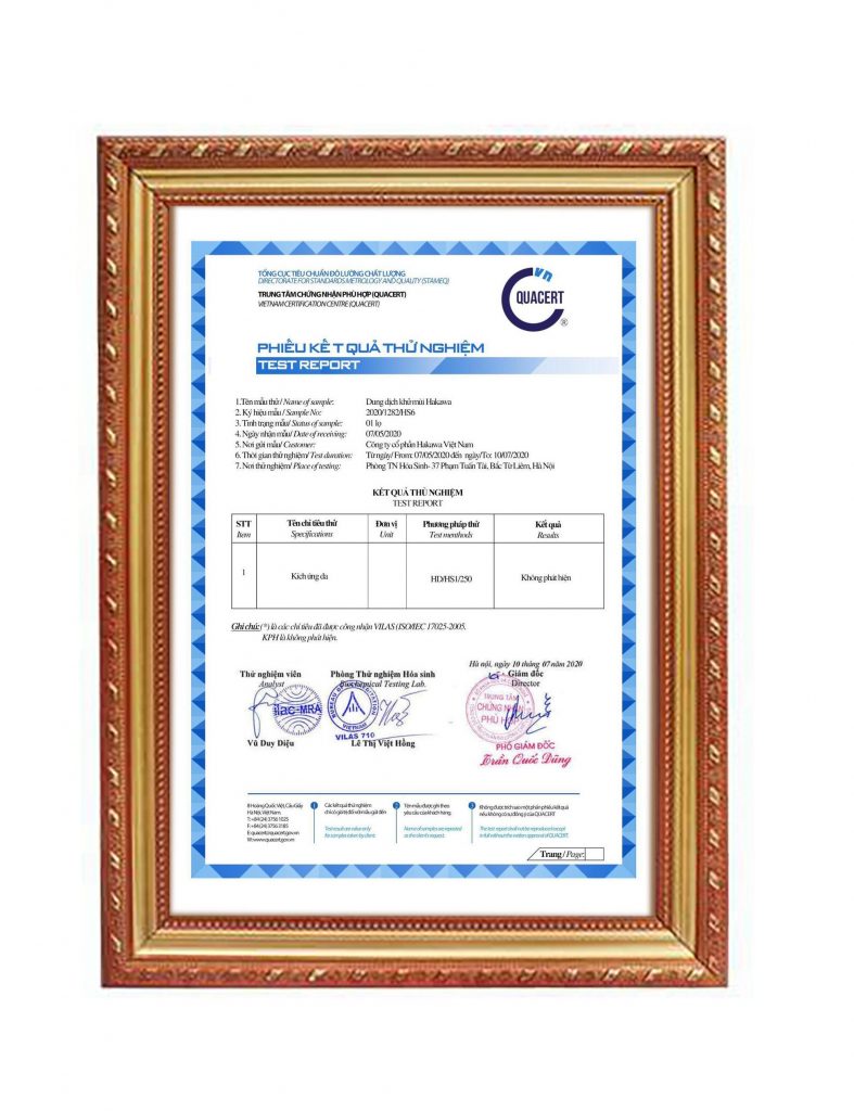 Chứng nhận diệt khuản