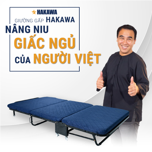 Giường gấp nâng đầu HAKAWA HK- GX3 (90cm)