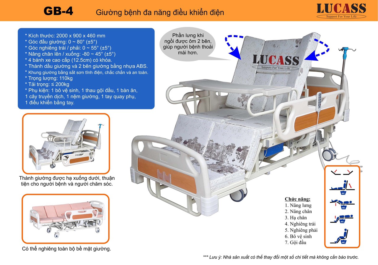 Giường bệnh lucass gb-4